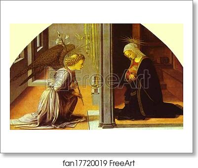 Free art print of The Annunciation by Fra Filippo Lippi
