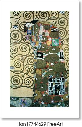 Free art print of Cartoon for the Frieze in the Villa Stoclet in Brussels: Fulfillment by Gustav Klimt
