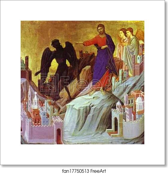 Free art print of Maestà (back, predella) The Temptation of Christ on the Mountain by Duccio Di Buoninsegna Free art print of Maestà (back, predella) The Temptation of Christ on the Mountain by Duccio Di Buoninsegna