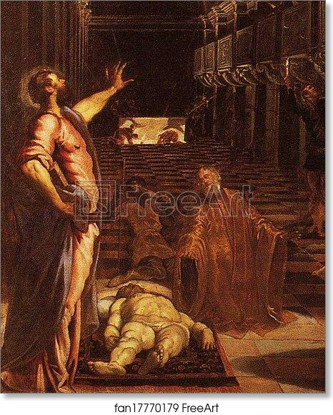 Free art print of Discovery of the Body of St.Mark. Detail by Jacopo Robusti, Called Tintoretto