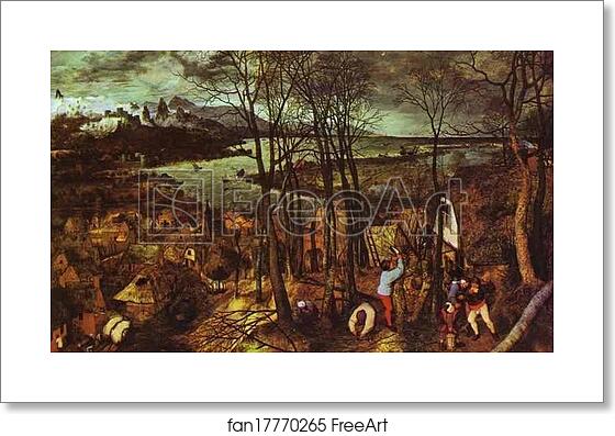 Free art print of The Gloomy Day (February) by Pieter Bruegel The Elder