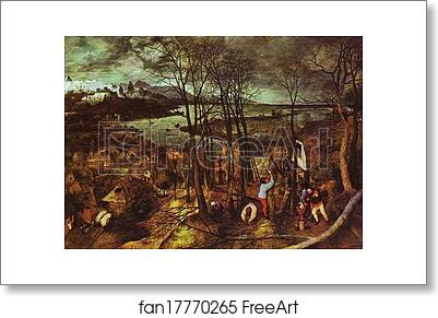 Free art print of The Gloomy Day (February) by Pieter Bruegel The Elder