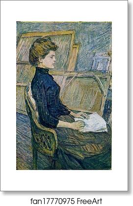 Free art print of The Painter's Model Hélène Vary in the Studio by Henri De Toulouse-Lautrec