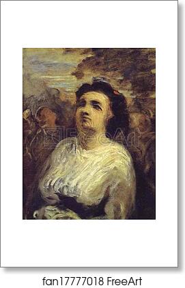 Free art print of Bust of a Woman by Honoré Daumier
