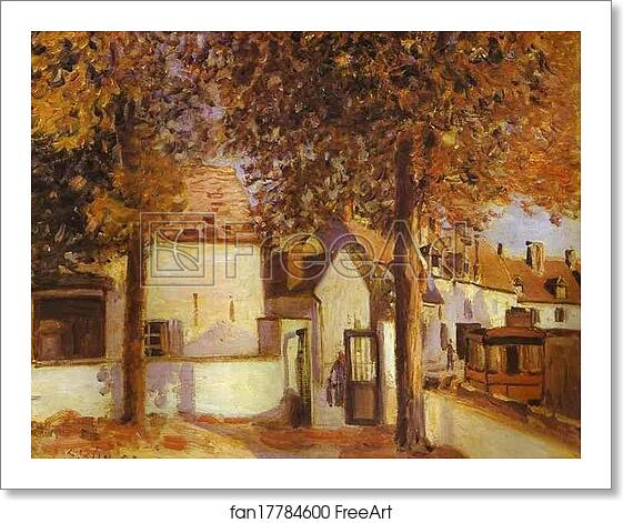 Free art print of View in Moret (rue des Fosses) by Alfred Sisley Free art print of View in Moret (rue des Fosses) by Alfred Sisley