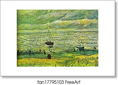 Free art print of Seashore at Scheveningen by Vincent Van Gogh