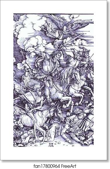 Free art print of The Four Horsemen of the Apocalypse by Albrecht Dürer Free art print of The Four Horsemen of the Apocalypse by Albrecht Dürer