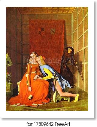 Free art print of Paolo and Francesca by Jean-Auguste-Dominique Ingres