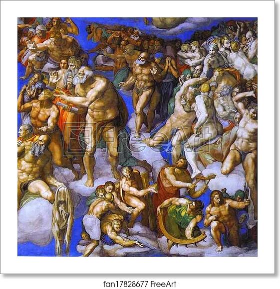 Free art print of The Last Judgment. Detail by Michelangelo Free art print of The Last Judgment. Detail by Michelangelo