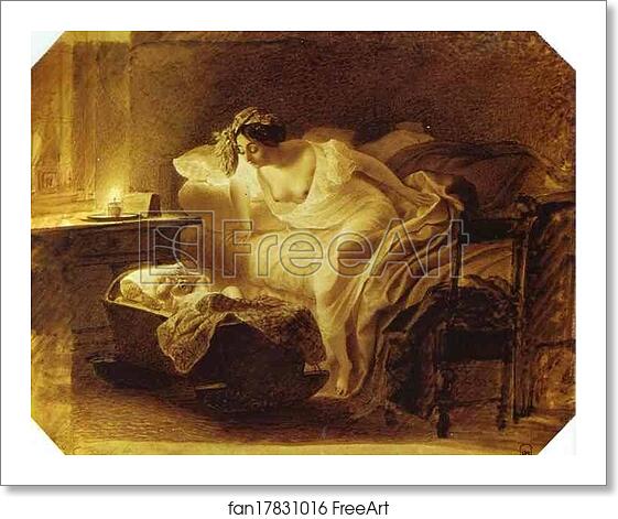 Free art print of Mother Awoken by Her Crying Child by Karl Brulloff Free art print of Mother Awoken by Her Crying Child by Karl Brulloff