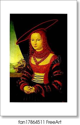 Free art print of Portrait of a Lady by Lucas Cranach The Elder