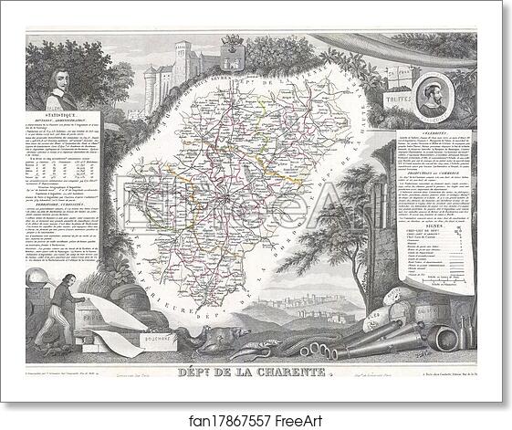 Free art print of Dept. De La Charente. by Victor Jules Levasseur Free art print of Dept. De La Charente. by Victor Jules Levasseur