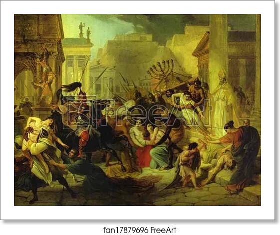 Free art print of Genserich's Invasion of Rome. Study by Karl Brulloff Free art print of Genserich's Invasion of Rome. Study by Karl Brulloff
