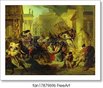 Free art print of Genserich's Invasion of Rome. Study by Karl Brulloff
