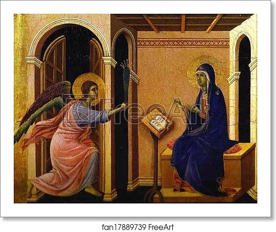 Free art print of Maestà (front, crowning panels) The Announcement of the Virgin's Death by Duccio Di Buoninsegna Free art print of Maestà (front, crowning panels) The Announcement of the Virgin's Death by Duccio Di Buoninsegna