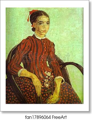 Free art print of "La Mousmé", Seated in a Cane Chair by Vincent Van Gogh