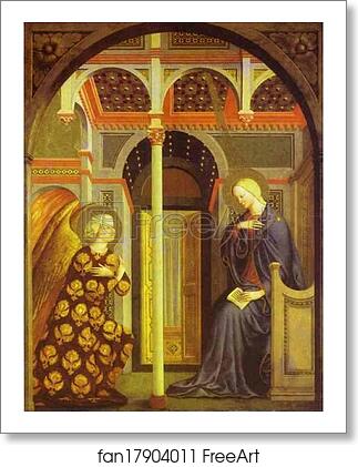 Free art print of The Annunciation by Masolino Da Panicale