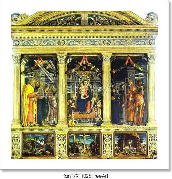 Free art print of St. Zeno Polyptych by Andrea Mantegna