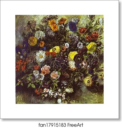 Free art print of Bouquet of Flowers by Eugène Delacroix