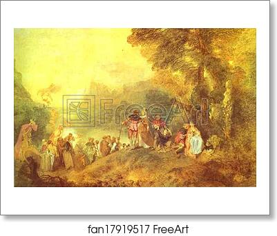 Free art print of Embarkation for Cythera, or The Pilgrimage to Cythera by Jean-Antoine Watteau