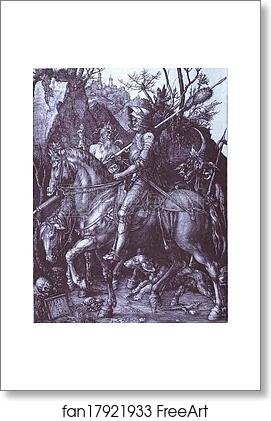 Free art print of Knight, Death and the Devil by Albrecht Dürer