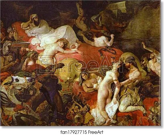Free art print of The Death of Sardanapalus by Eugène