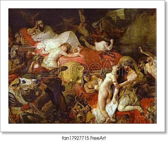 Free art print of The Death of Sardanapalus by Eugène Delacroix