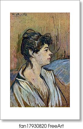 Free art print of Portrait of Marcelle by Henri De Toulouse-Lautrec