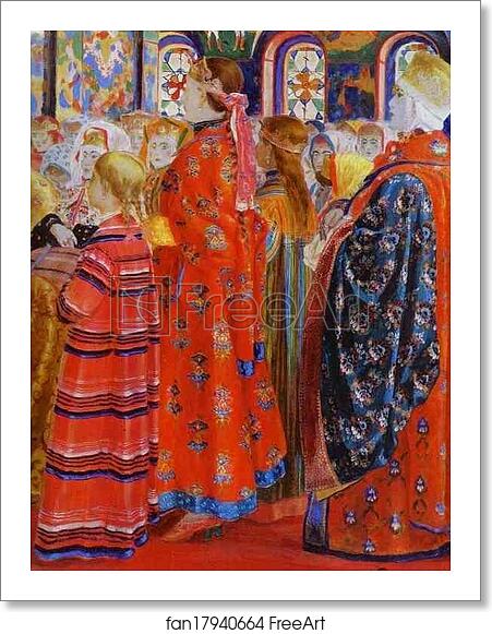 Free art print of Russian Women of the XVII century in a Church. Detail by Andrey Ryabushkin Free art print of Russian Women of the XVII century in a Church. Detail by Andrey Ryabushkin