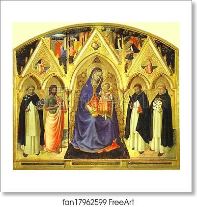 Free art print of San Pietro Martire Triptych by Fra Angelico
