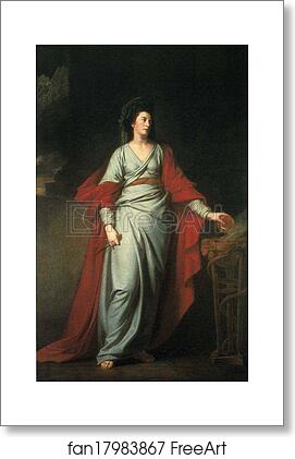 Free art print of Mrs Yates as the Tragic Muse by George Romney
