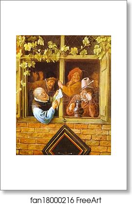 Free art print of Rhetoricians at a Window by Jan Steen