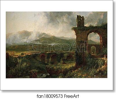 Free art print of A View near Tivoli (Morning) by Thomas Cole