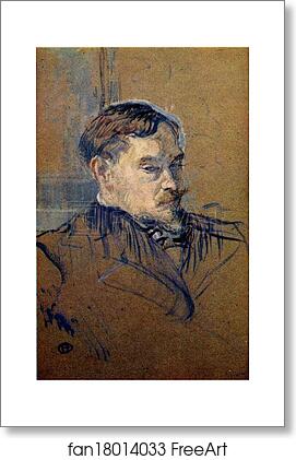 Free art print of Portrait of M. Romain Coolus by Henri De Toulouse-Lautrec