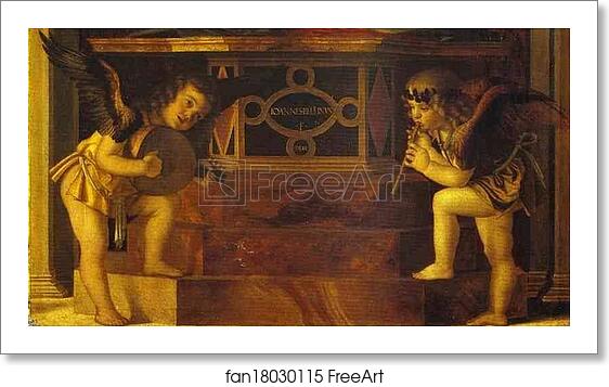 Free art print of Frari Triptych. Musical Angels. Detail by Giovanni Bellini Free art print of Frari Triptych. Musical Angels. Detail by Giovanni Bellini