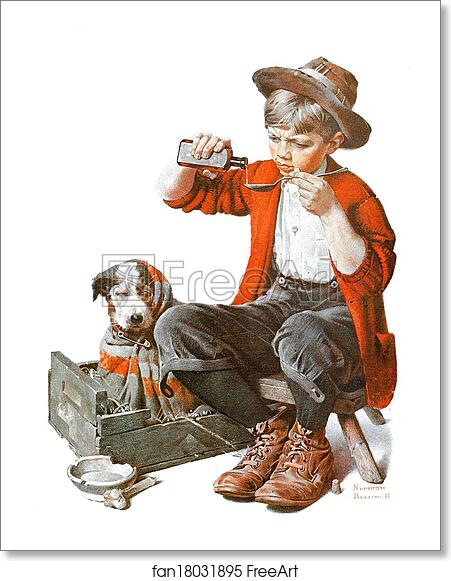 Free art print of Bedside Manner by Norman Rockwell Free art print of Bedside Manner by Norman Rockwell