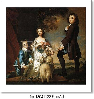 Free art print of Thomas and Martha Neate, with Tutor by Sir Joshua Reynolds