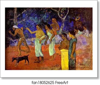 Free art print of Scenes from Tahitian Life by Paul Gauguin