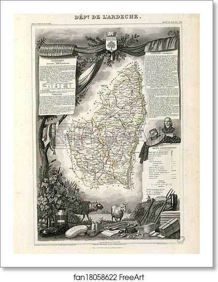 Free art print of Dépt. de l'Ardèche (région du sud-est) by Victor Jules Levasseur Free art print of Dépt. de l'Ardèche (région du sud-est) by Victor Jules Levasseur