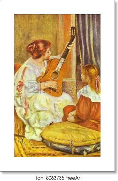 Free art print of Guitar Lesson by Pierre-Auguste Renoir Free art print of Guitar Lesson by Pierre-Auguste Renoir