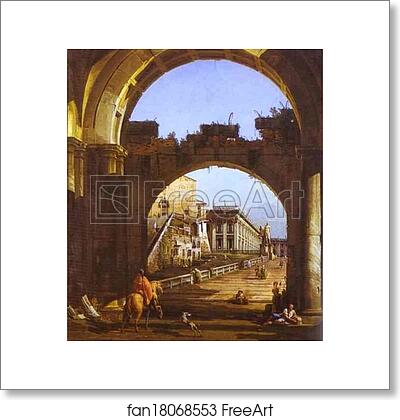 Free art print of Capriccio of the Capitol by Bernardo Bellotto