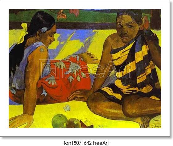 Free art print of Parau Api (What's New?) by Paul Gauguin Free art print of Parau Api (What's New?) by Paul Gauguin