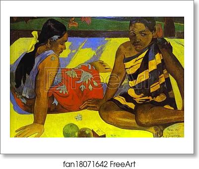 Free art print of Parau Api (What's New?) by Paul Gauguin