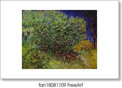 Free art print of Lilac Bush by Vincent Van Gogh