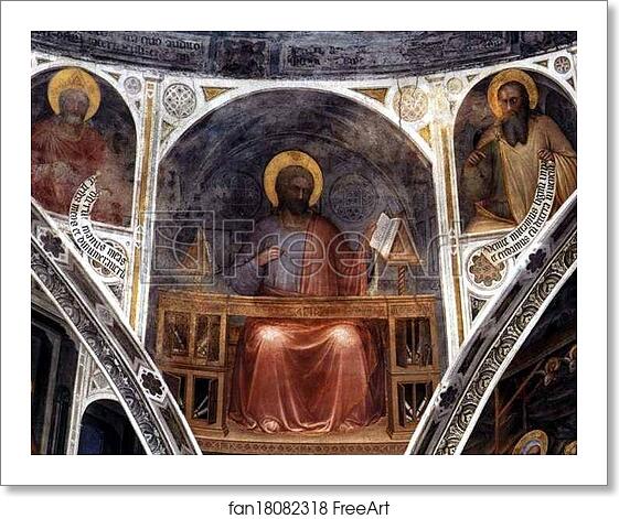 Free art print of St Luke. Corner fresco by Giusto De’ Menabuoi