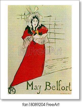 Free art print of May Belfort by Henri De Toulouse-Lautrec