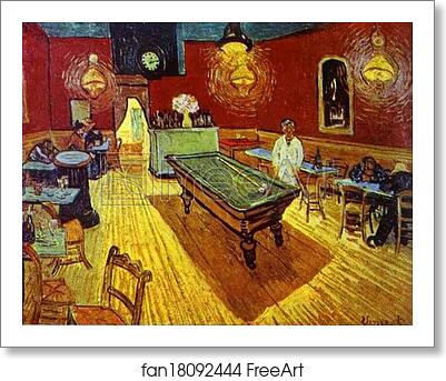 Free art print of The All-Knight Café at Arles by Vincent Van Gogh