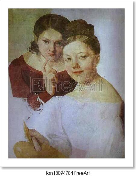 Free art print of Portrait of Artist's Daughters Alexandra and Felisata by Alexey Venetsianov Free art print of Portrait of Artist's Daughters Alexandra and Felisata by Alexey Venetsianov
