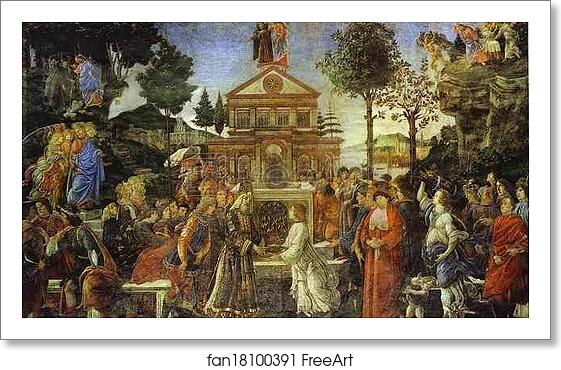 Free art print of The Temptation of Christ by Alessandro Botticelli