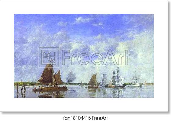 Free art print of The Meuse at Dordrecht by Eugène-Louis Boudin Free art print of The Meuse at Dordrecht by Eugène-Louis Boudin